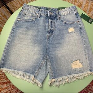 NWT Medium Wash High Rise Bermuda Shorts-Wild Fable